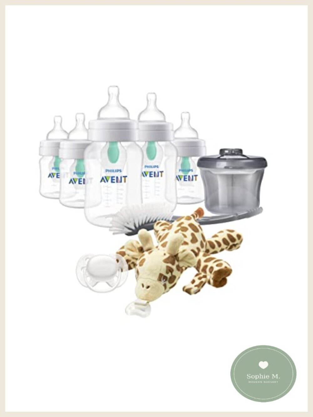 Anti-Colic Baby Bottle Set with AirFree Vent & Pacifier
